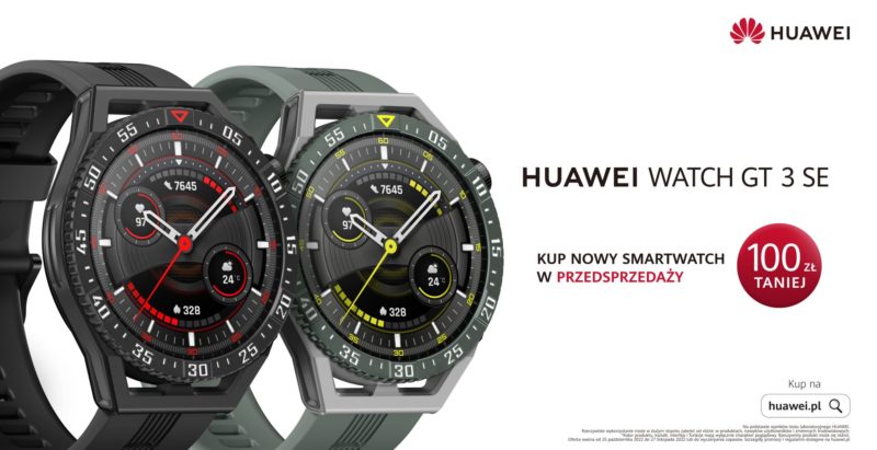 Do Polski trafił Huawei Watch GT 3 SE – nowy, sportowy smartwatch, który każdemu pomoże dbać o dobre zdrowie